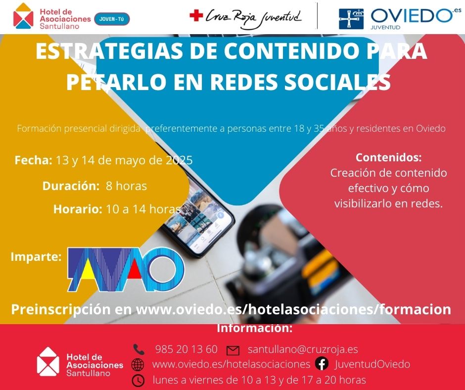 Estrategias de contenido para petarlo en redes sociales (Formacion Continua Hotel de Asociaciones Santullano)