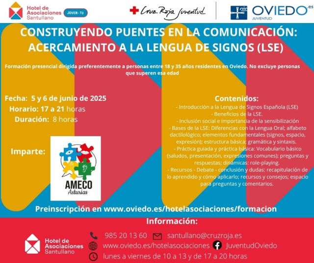 CONSTRUYENDO PUENTES EN LA COMUNICACIÓN: ACERCAMIENTO A LA LENGUA DE SIGNOS (LSE)  . (FORMACION CONTINUA SANTULLANO)