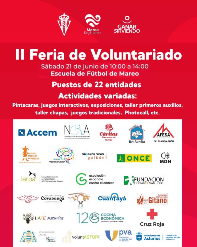 II Feria del Voluntariado en el marco del II Torneo de futbol solidario e inclusivo Marea Rojiblanca