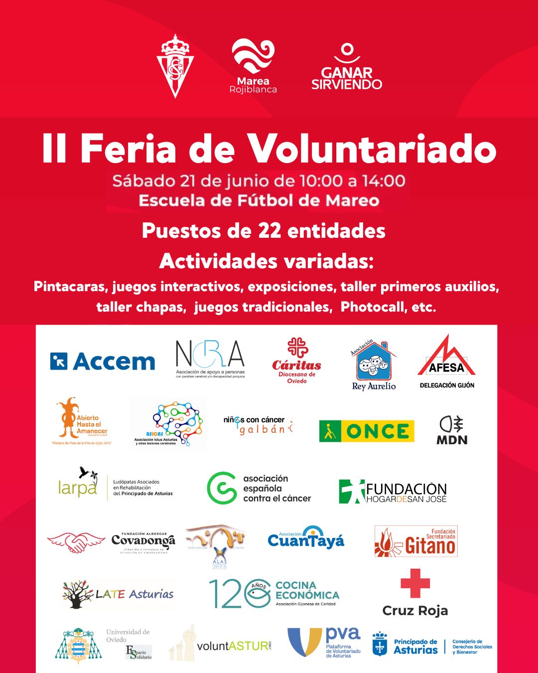 II Feria del Voluntariado en el marco del II Torneo de futbol solidario e inclusivo Marea Rojiblanca