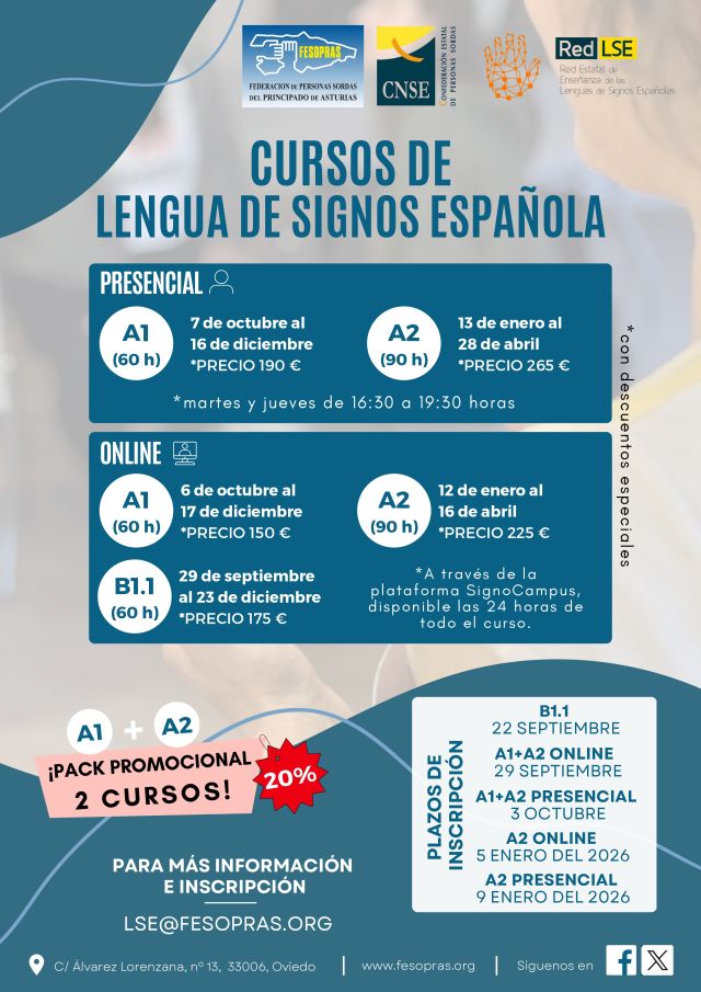 CURSOS DE LENGUA DE SIGNOS ESPAÑOLA (LSE)