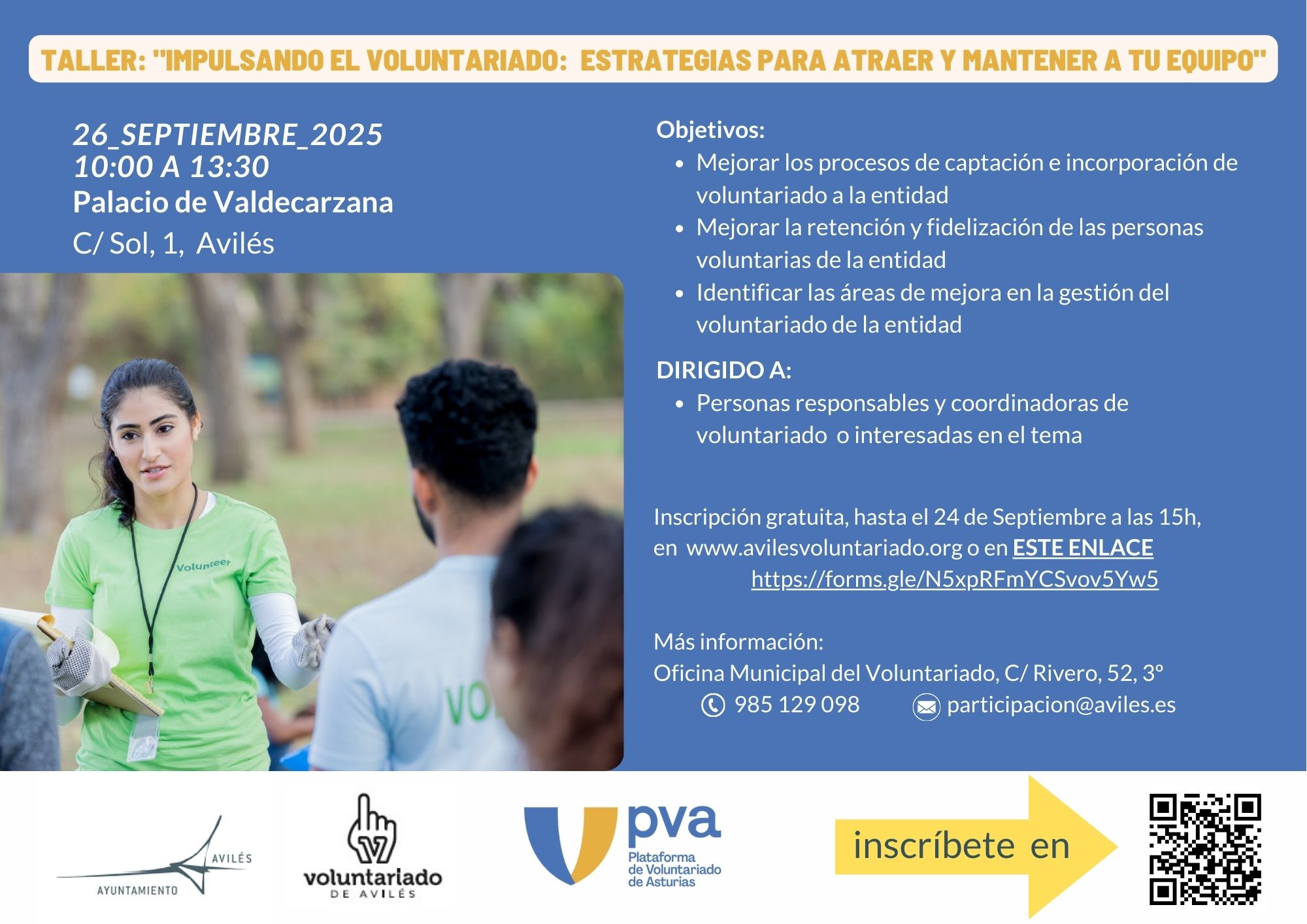 Taller: Impulsando el voluntariado: Estrategias para atraer y mantener a tu equipo