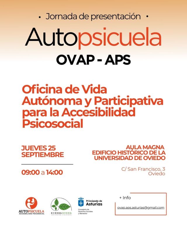 Jornada de Presentación de la Autopsicuela, Oficina de Vida Autónoma y Participativa para la Accesibilidad Psicosocial