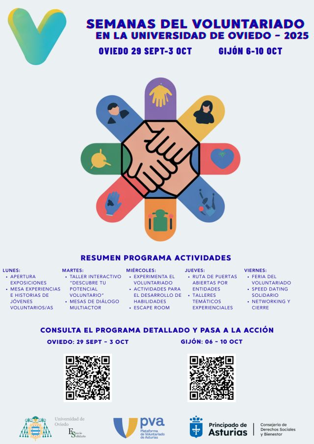 Ya está aquí la segunda edición de las Semanas del Voluntariado en la Universidad de Oviedo