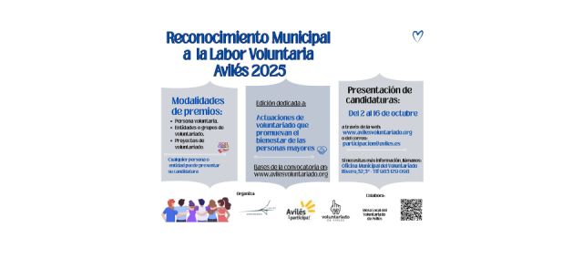 Premios “Reconocimiento Municipal a la Labor Voluntaria” Avilés 2025