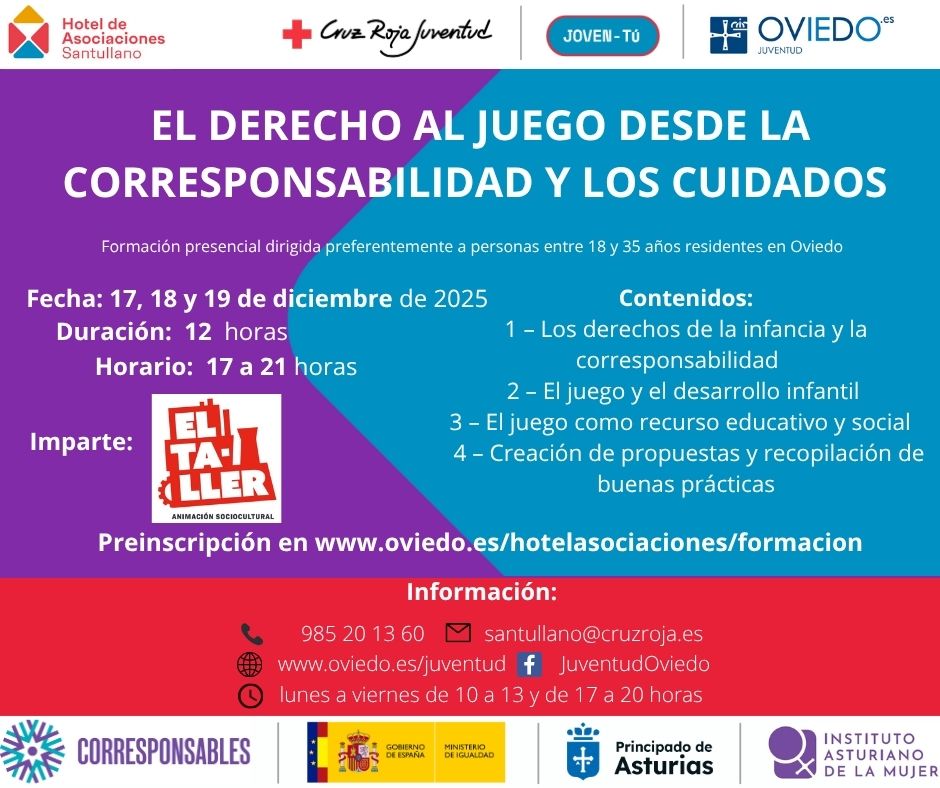 EL DERECHO AL JUEGO DESDE LA CORRESPONSABILIDAD Y LOS CUIDADOS    (FORMACION CONTINUA SANTULLANO)