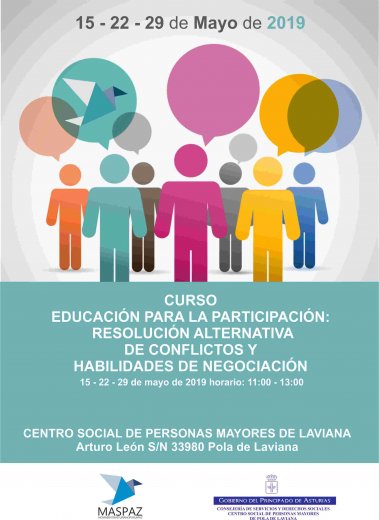 Curso de educación para la participación: resolución alternativa de conflictos y habilidades de comunicación