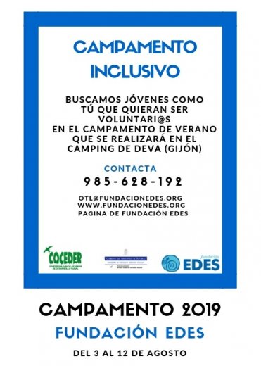 Buscamos personas jóvenes para campamento inclusivo