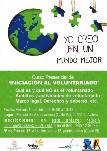 Curso Presencial de Iniciación al Voluntariado en Avilés