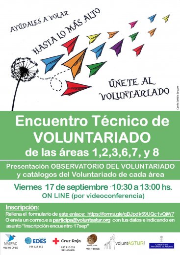 Encuentro Técnico de VOLUNTARIADO de las áreas sociosanitarias 1,2,3,6,7 y 8; 17sep21