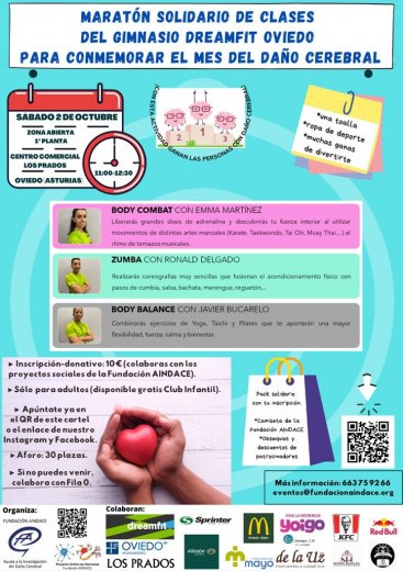 Maratón de clases solidarias por el mes del daño cerebral