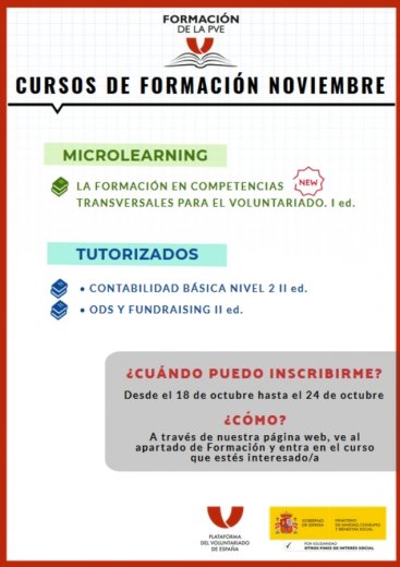 Nuevos cursos en aula virtual de la PVE
