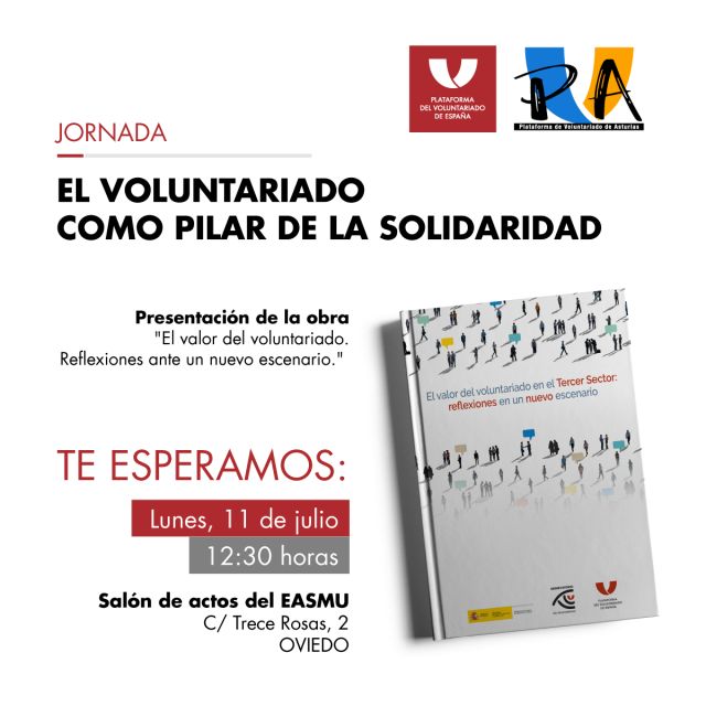 Invitación a la JORNADA: EL VOLUNTARIADO COMO PILAR DE LA SOLIDARIDAD