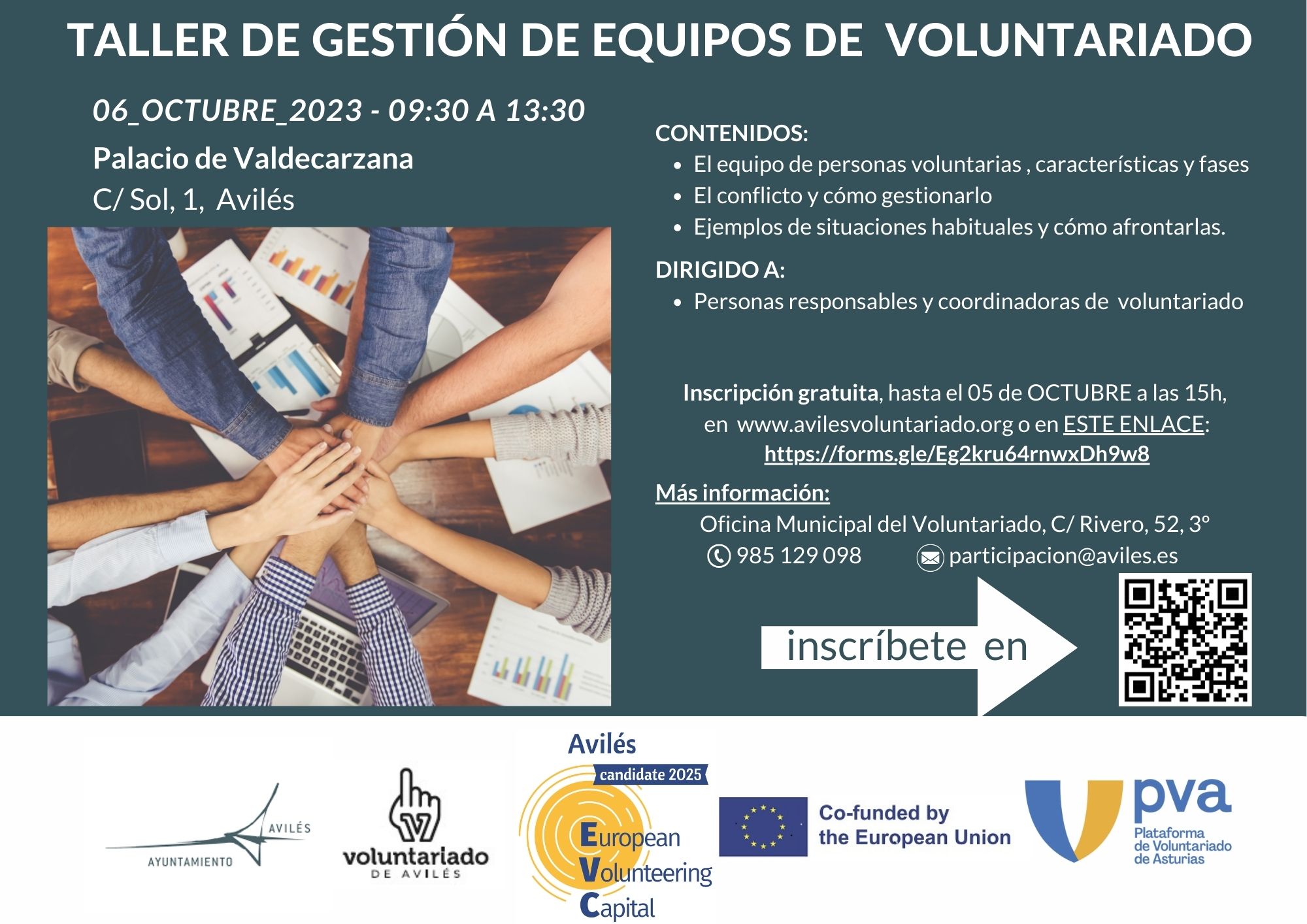 Taller de gestión de equipos de voluntariado Página de inicio  Taller