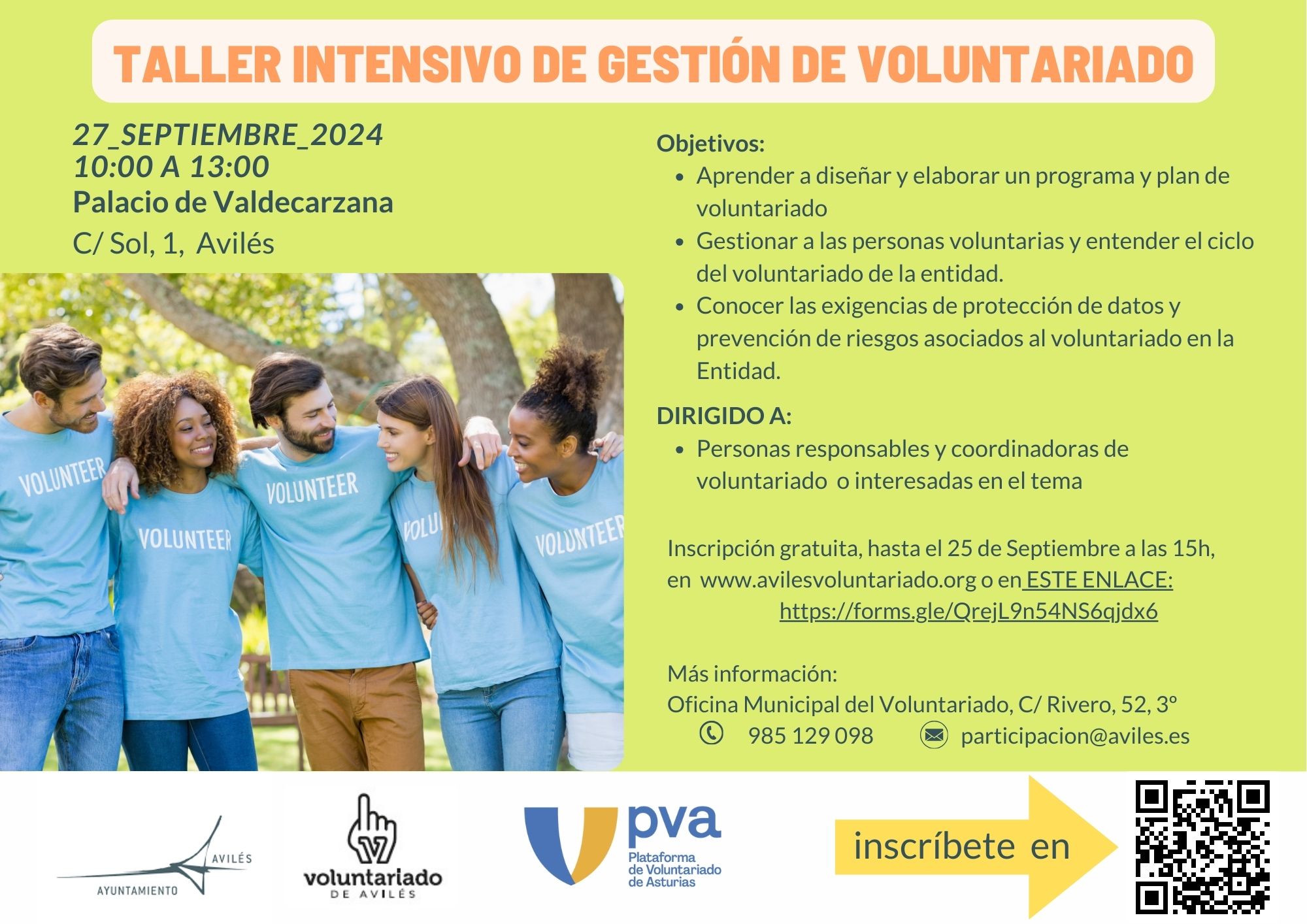 TALLER INTENSIVO DE GESTIÓN DEL VOLUNTARIADO