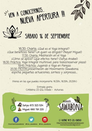 nueva apertura. movimiento sawabona