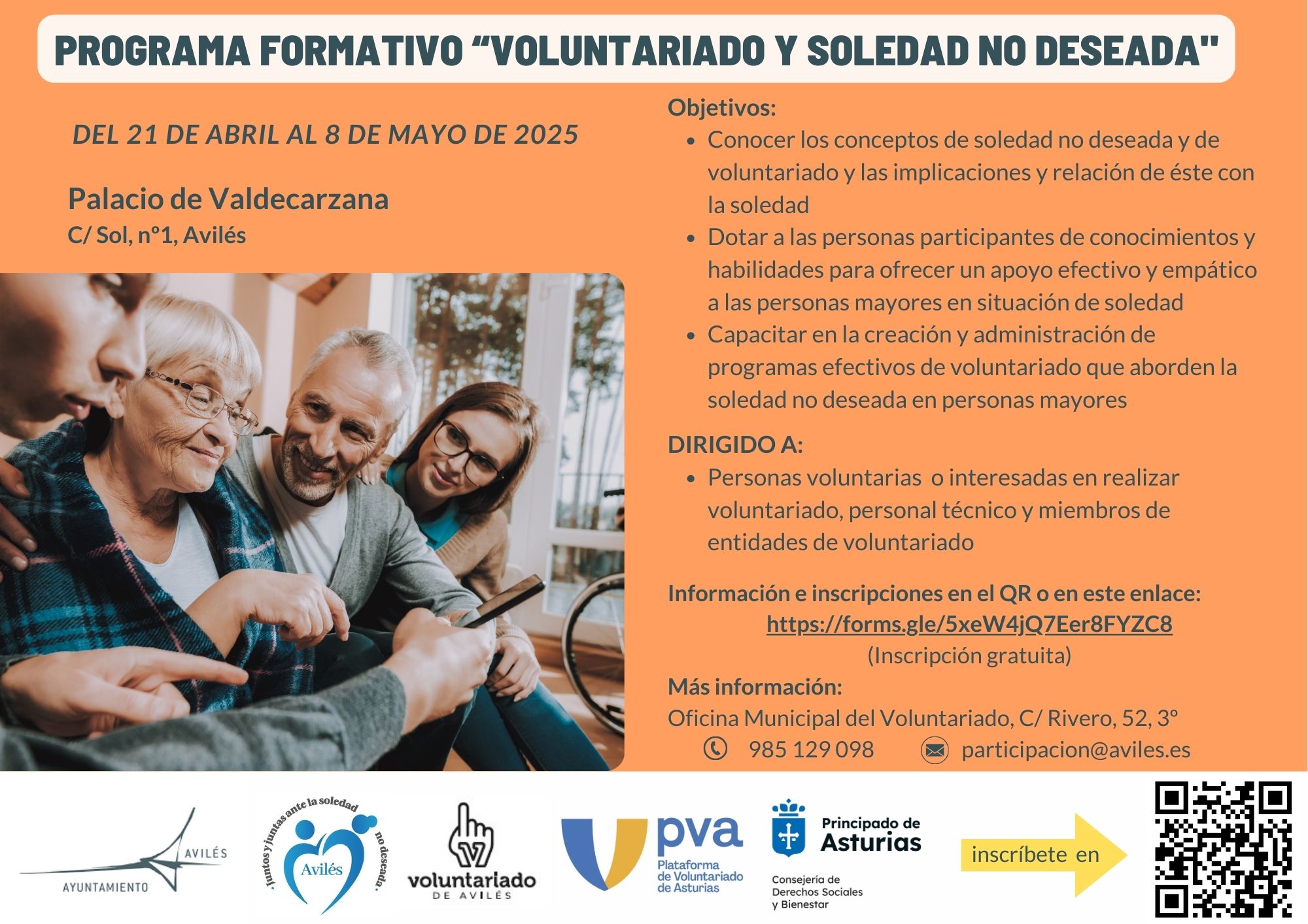 Programa Formativo  sobre Voluntariado y Soledad No Deseada