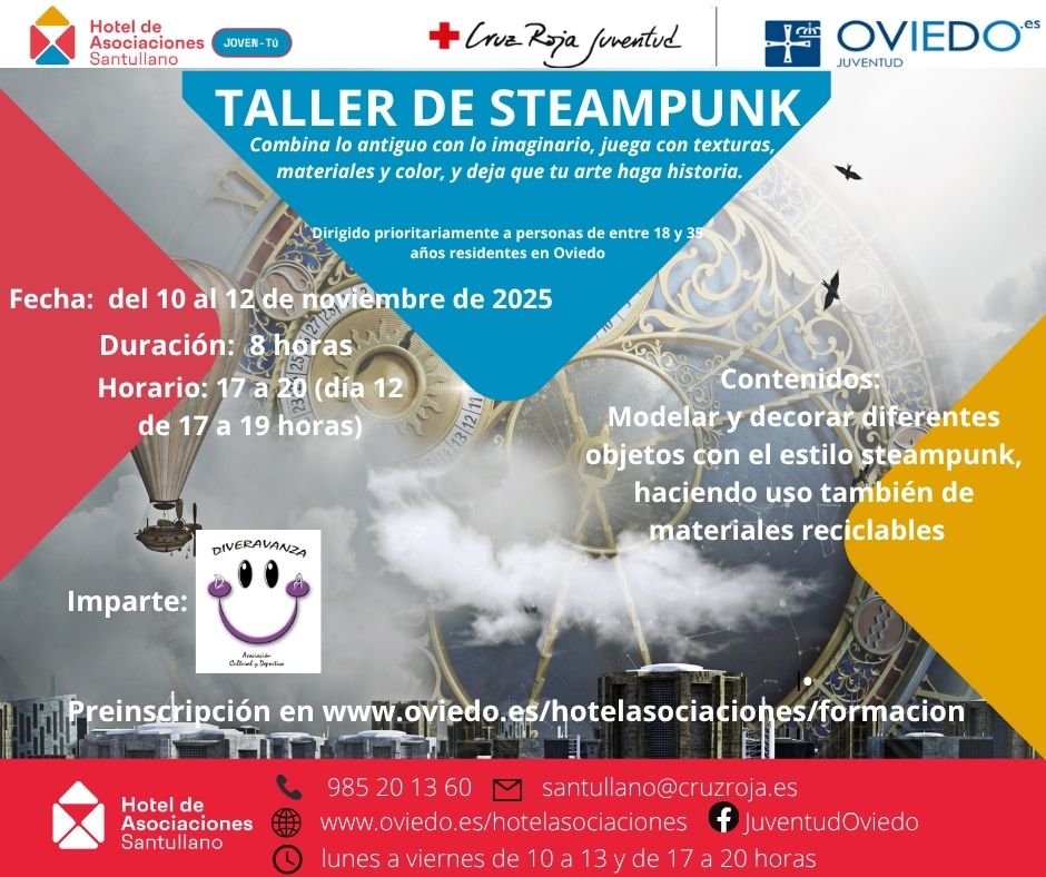 TALLER DE STEAMPUNK  (FORMACION CONTINUA HOTEL DE ASOCIACIONES SANTULLANO)