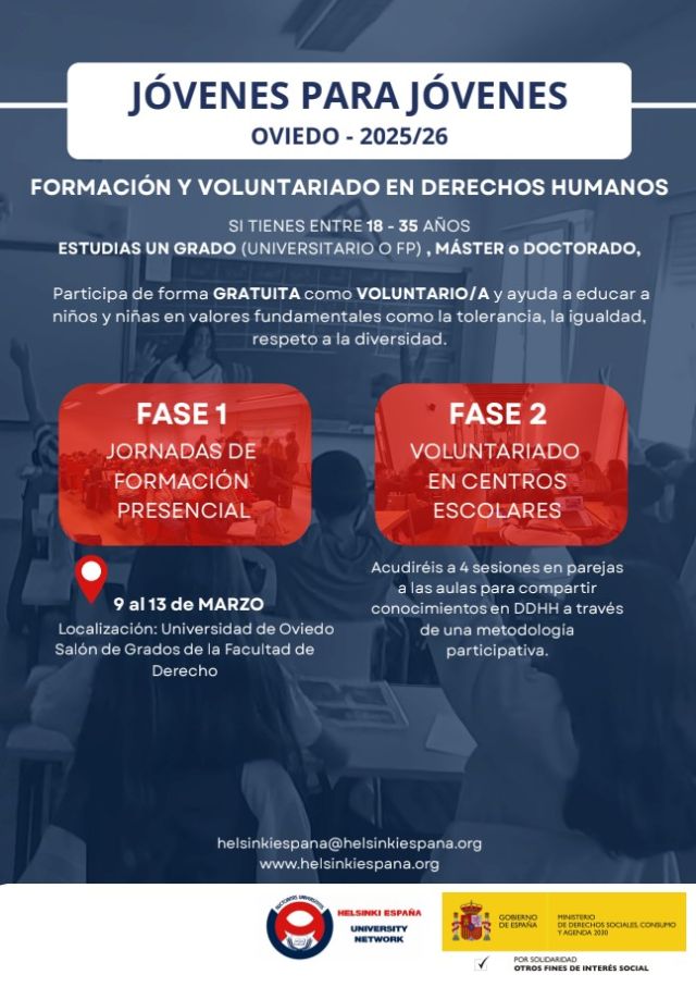 Participa en la 26ª edición del proyecto “Jóvenes para Jóvenes: