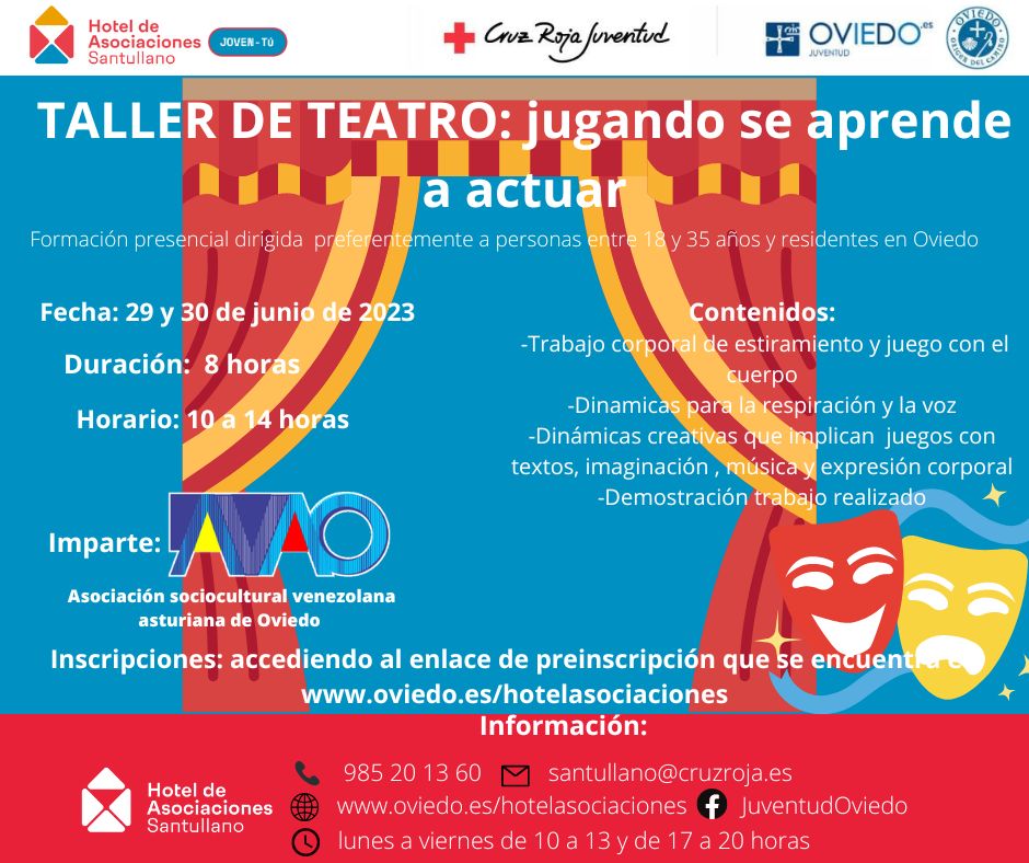 TALLER DE TEATRO: JUGANDO SE APRENDE A ACTUAR.