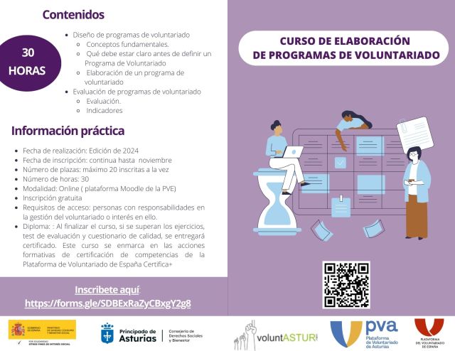 Curso de Diseño y Elaboración de Programas de Voluntariado